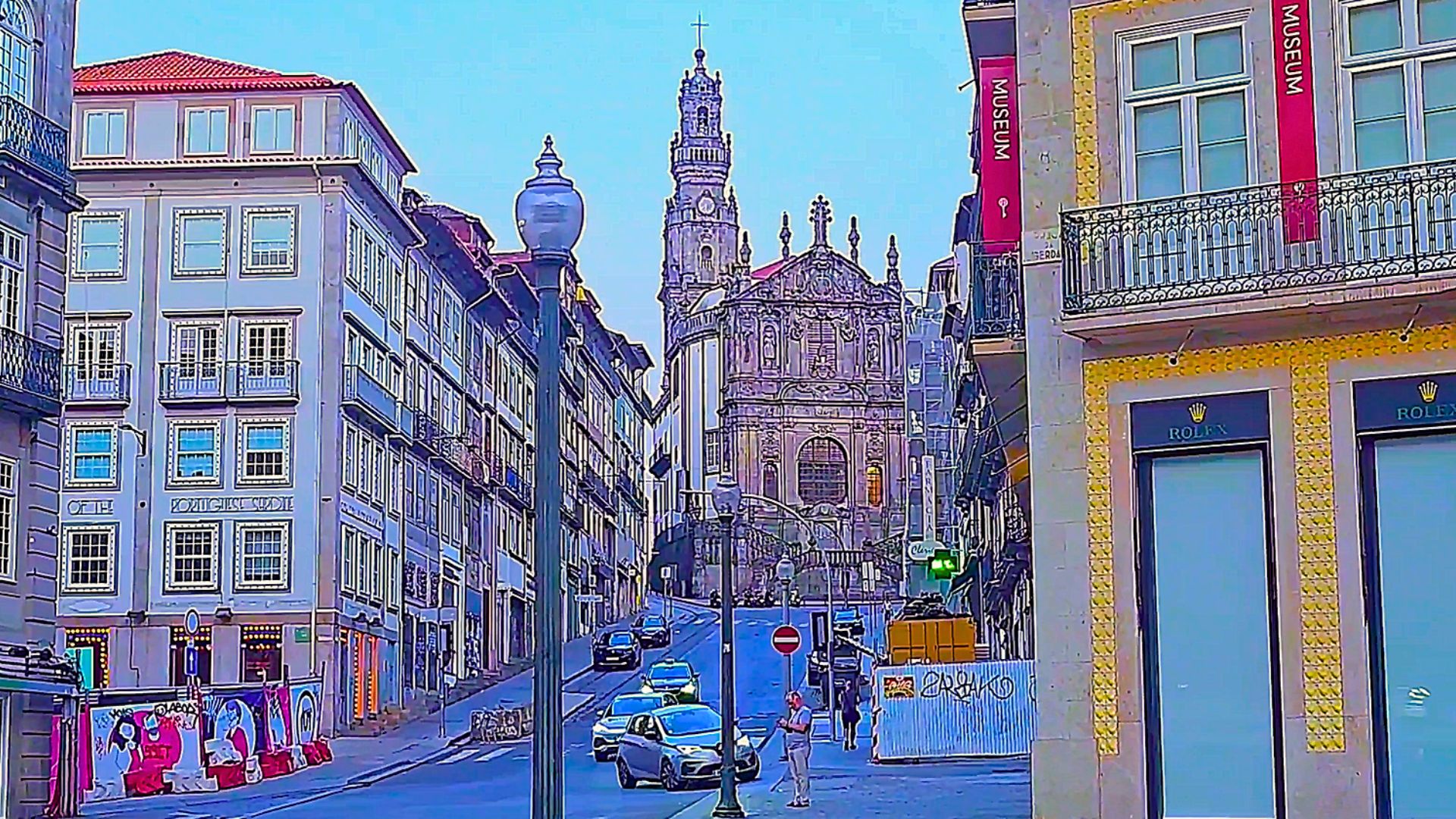 View across Porto rooftops near Clérigos