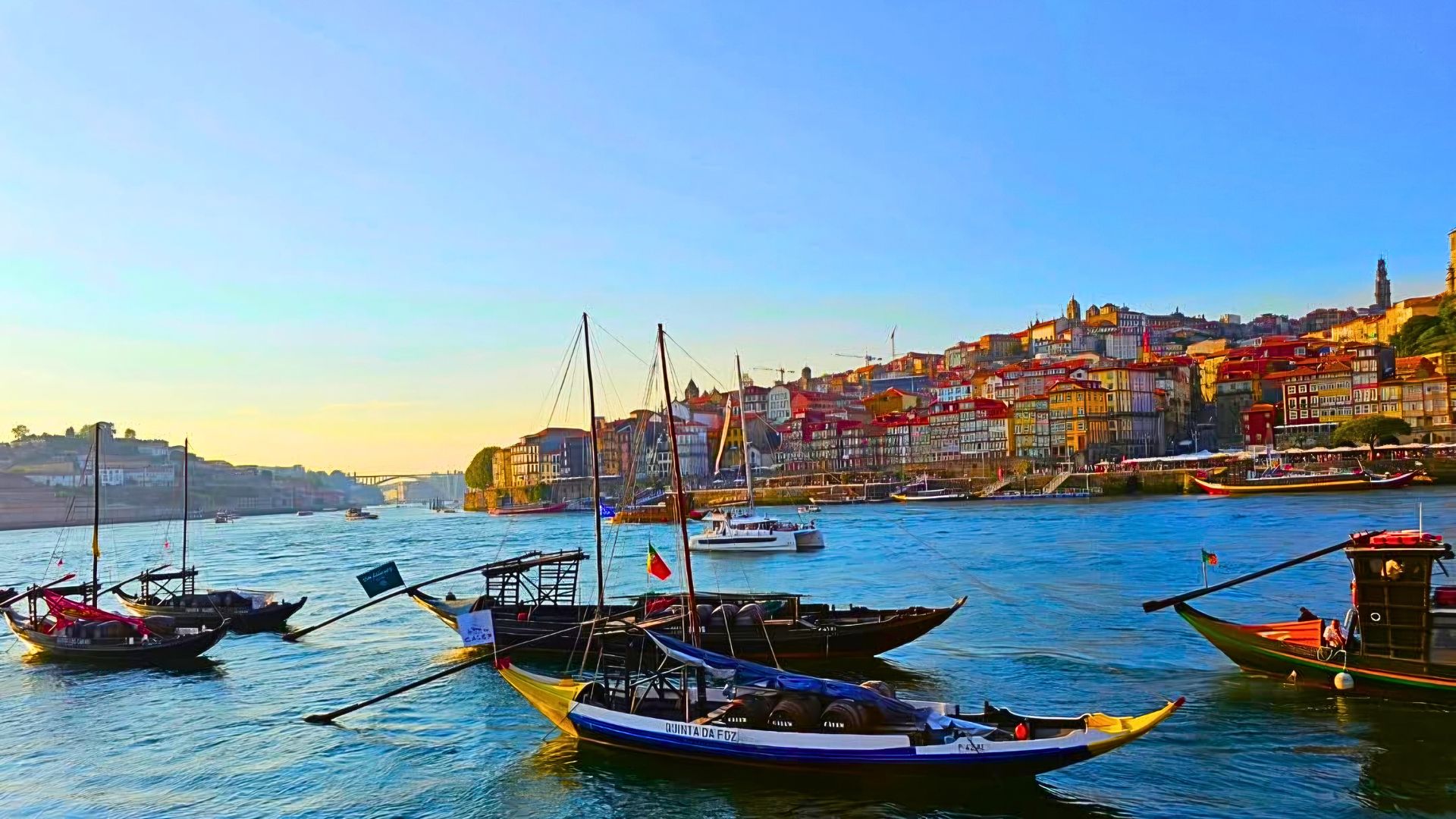 Traditional rabelo boat on the Douro river