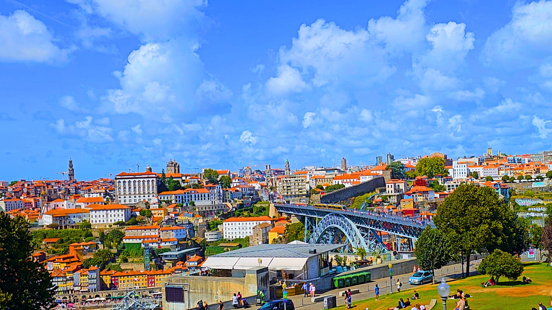 View of Porto from Jardim do Morro in Vila Nova de Gaia