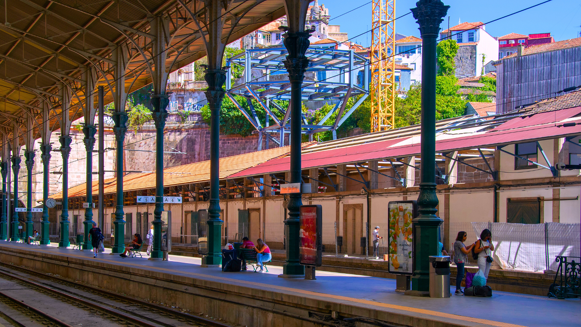 Rail tracks at São Bento Station in Porto