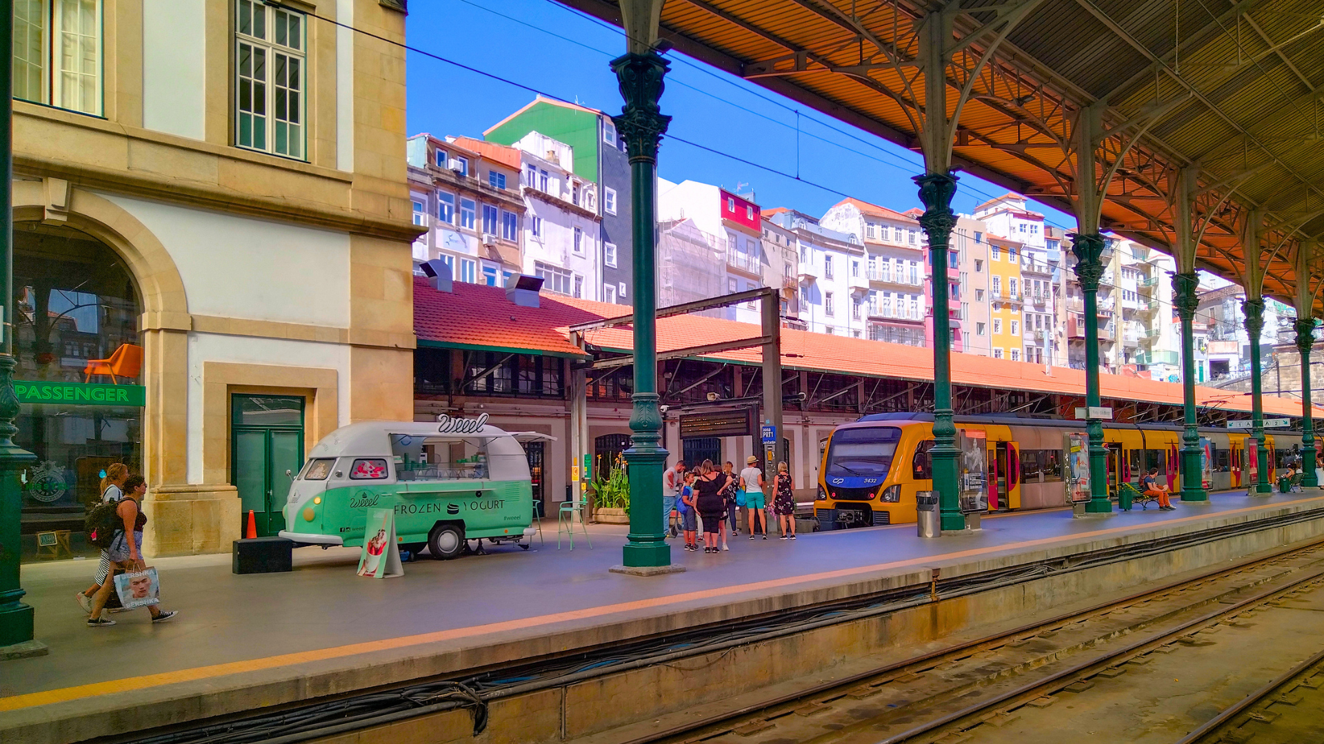 Rail Trail of São Bento Station in Porto