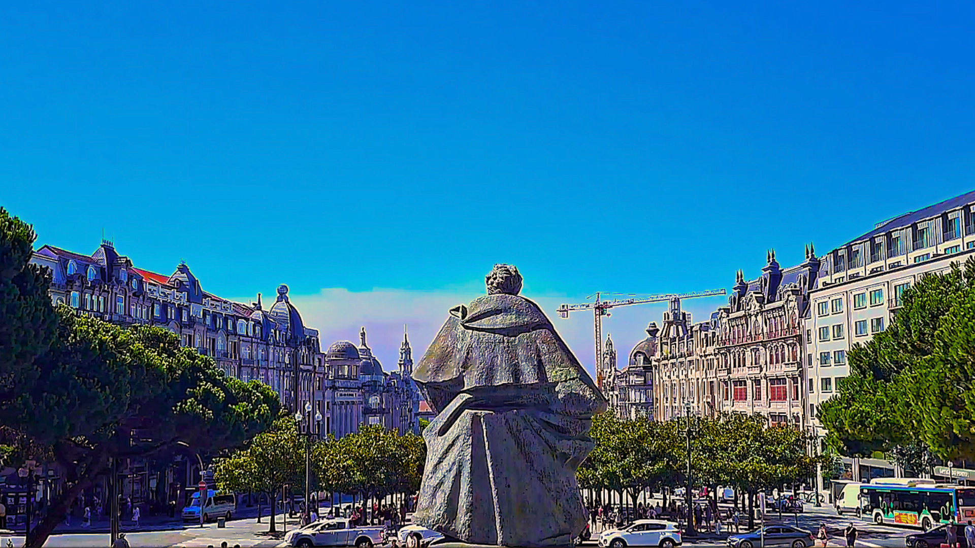 Avenida dos Aliados seen from Porto City Hall