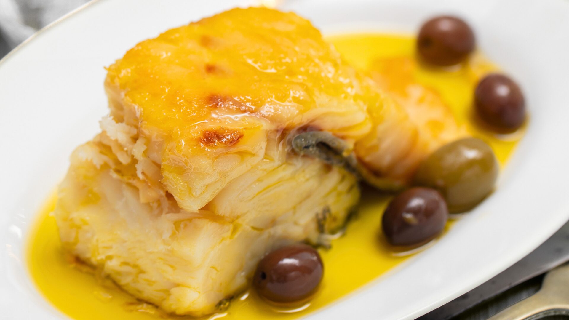 Bacalhau dish served in Porto