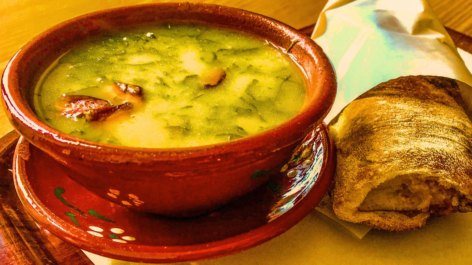Caldo verde, a traditional Portuguese soup