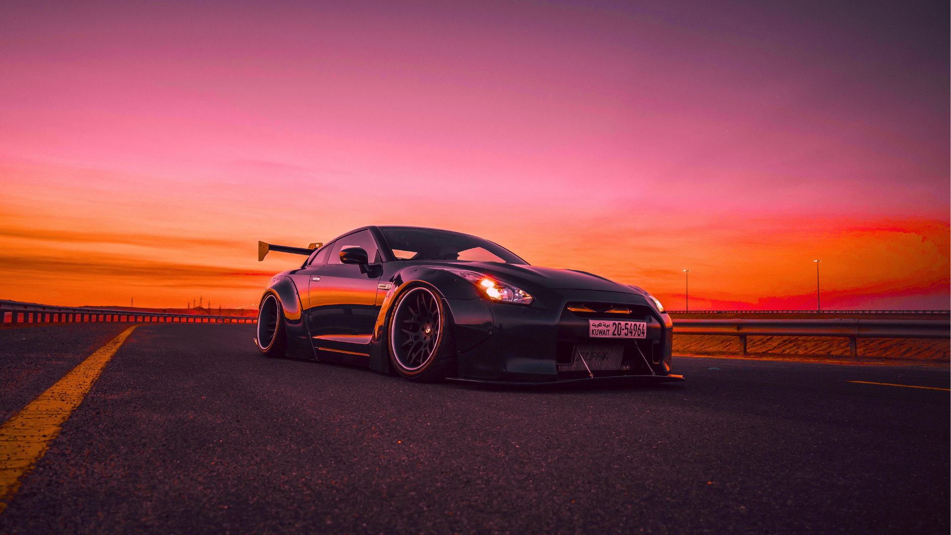 Car in a road