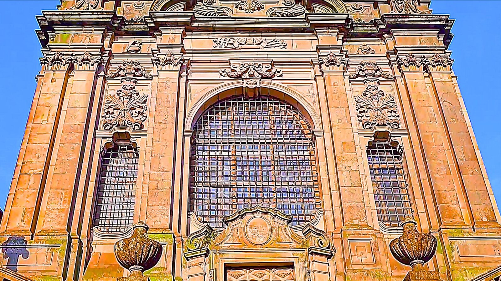 Exterior of Clérigos Church in Porto