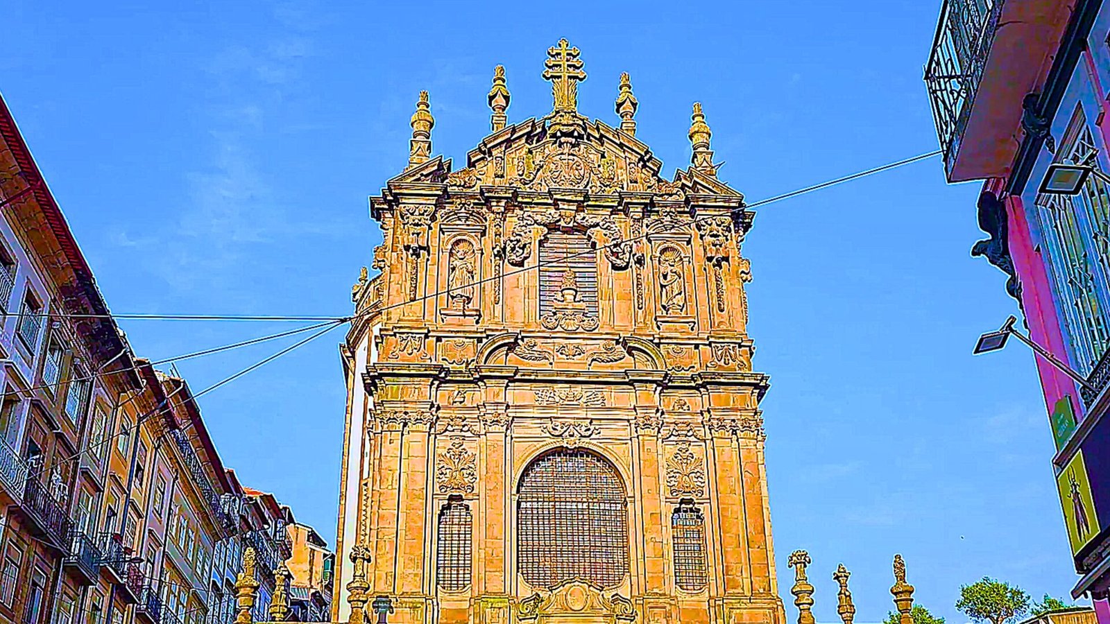 Clérigos Tower rising above Porto