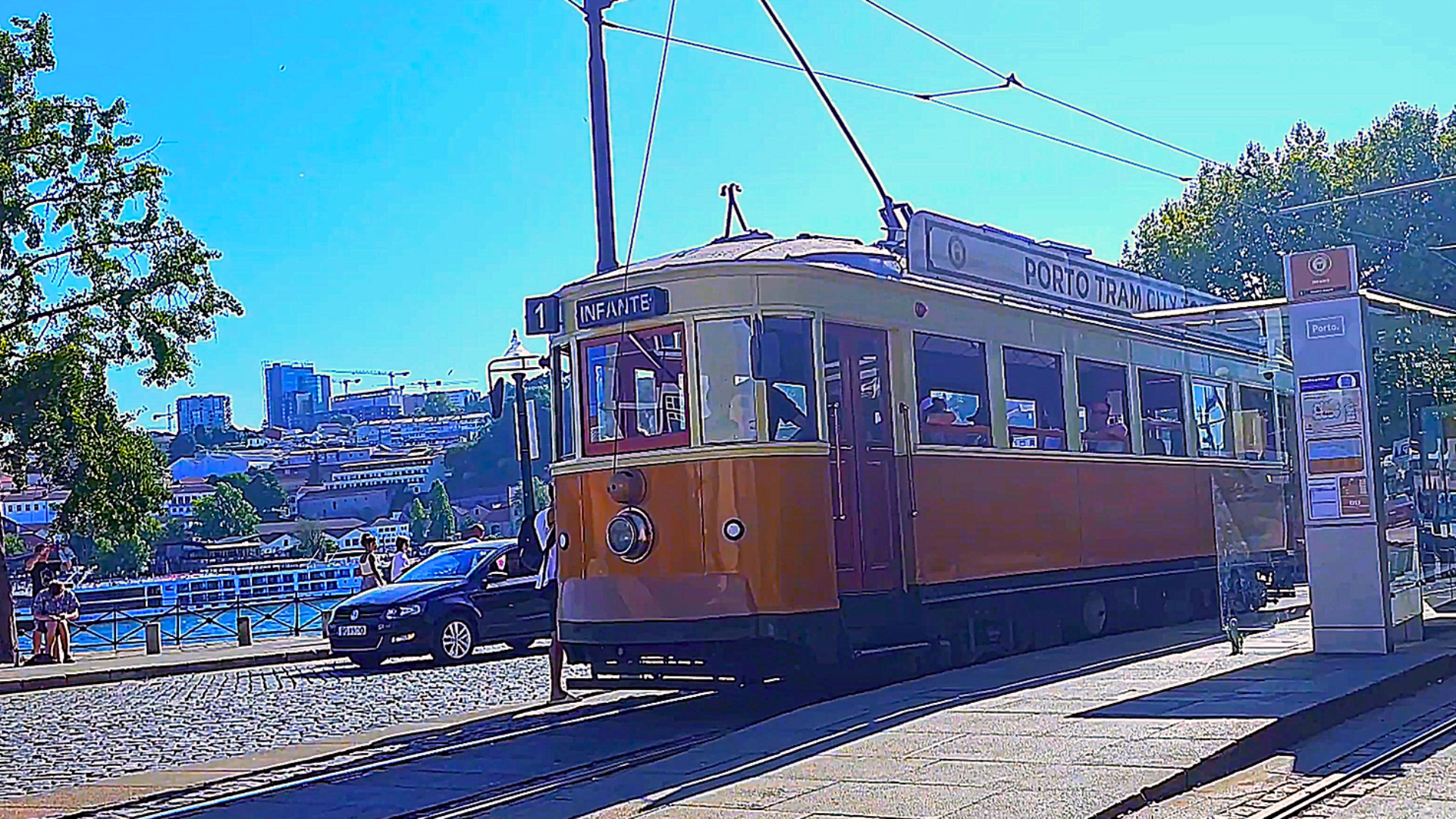 Historic tram in Porto