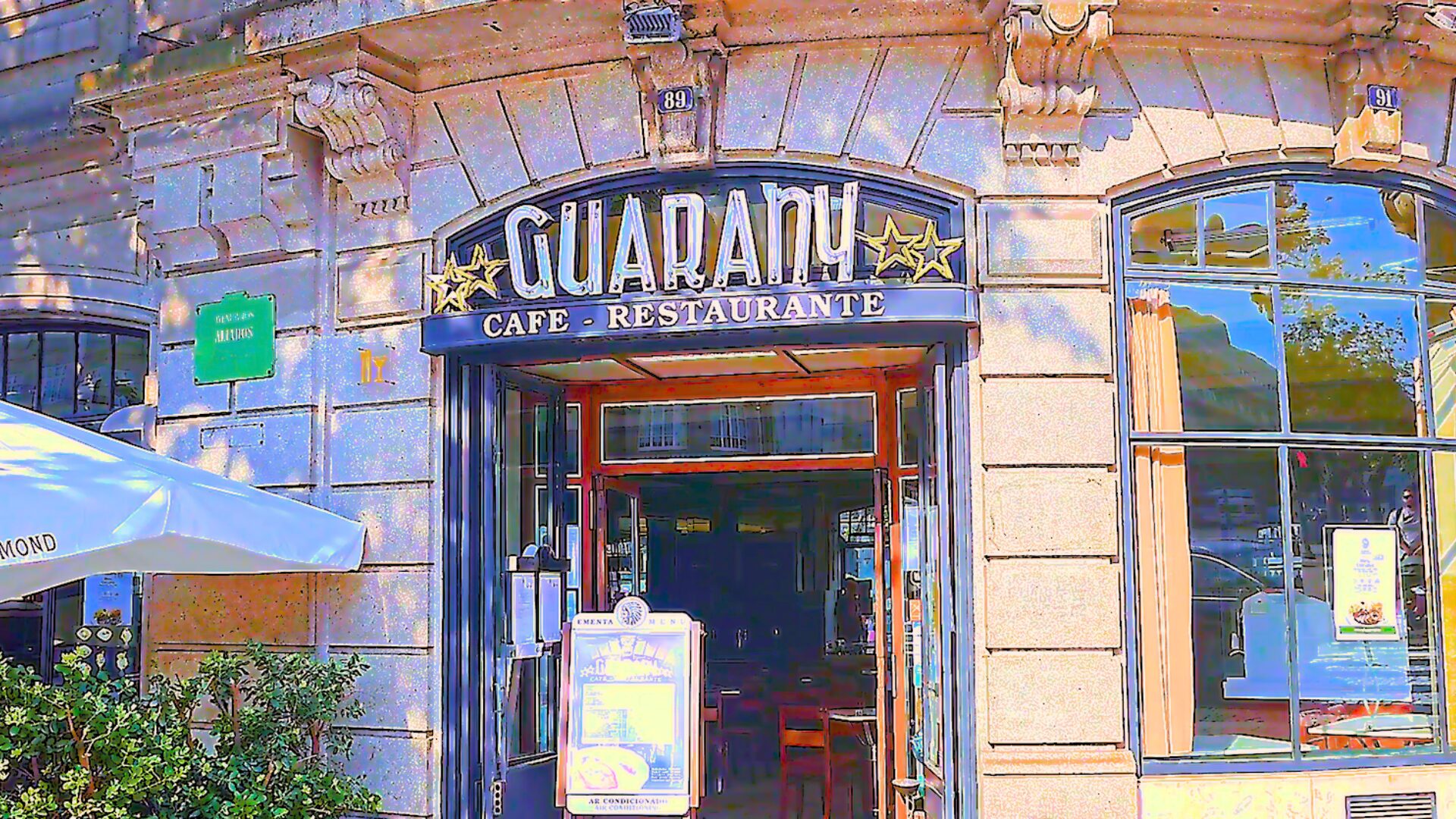 Café Guarany entrance in Porto