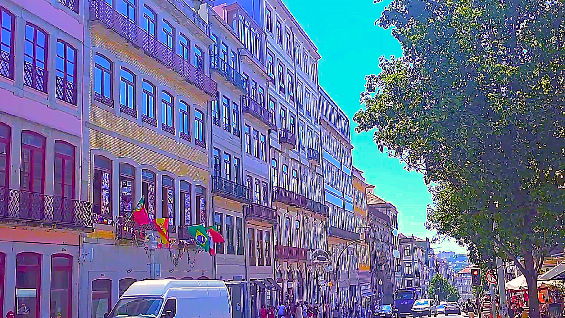 Mouzinho da Silveira street in Porto historic centre