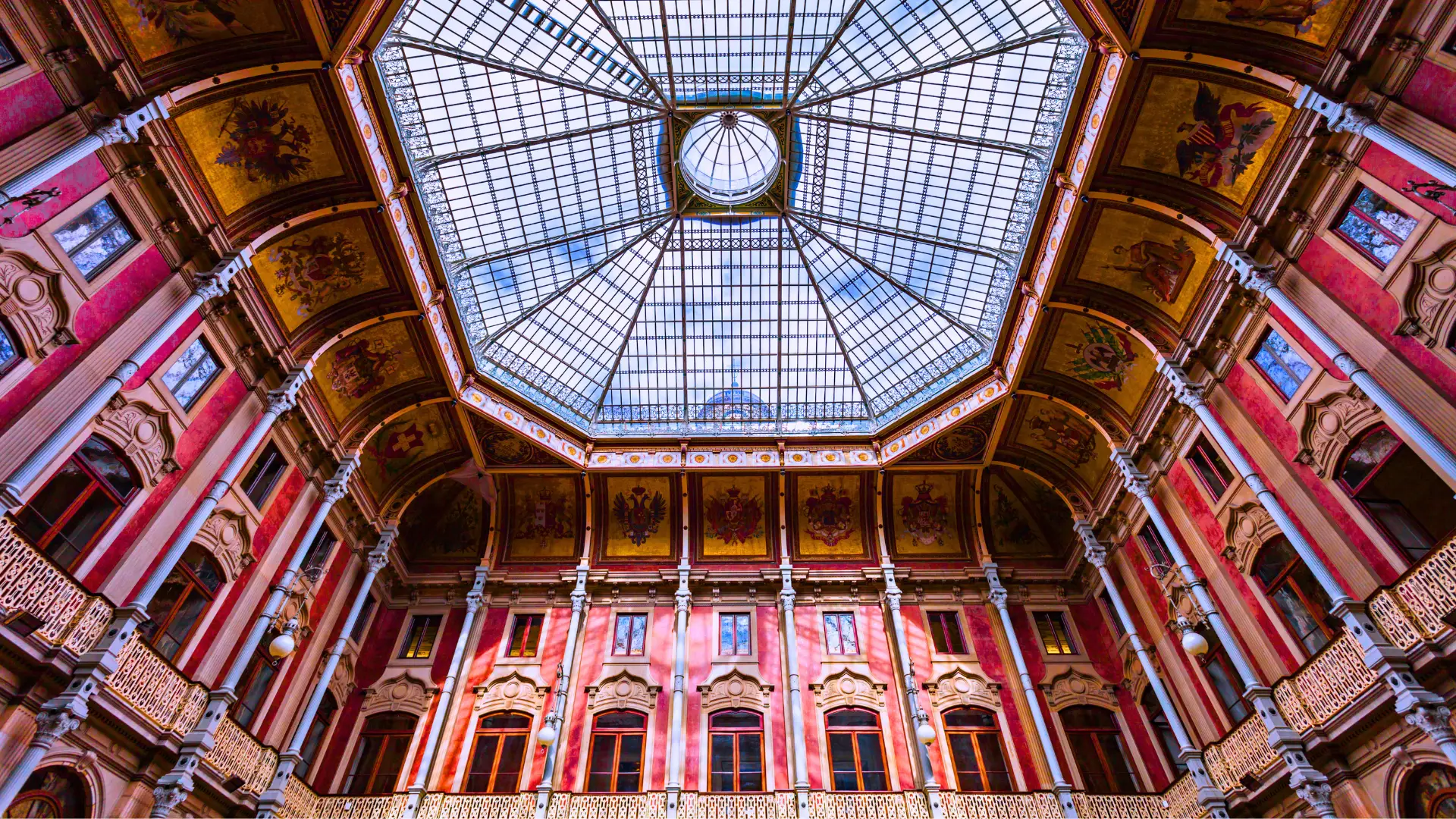 Interior of Palácio da Bolsa in Porto