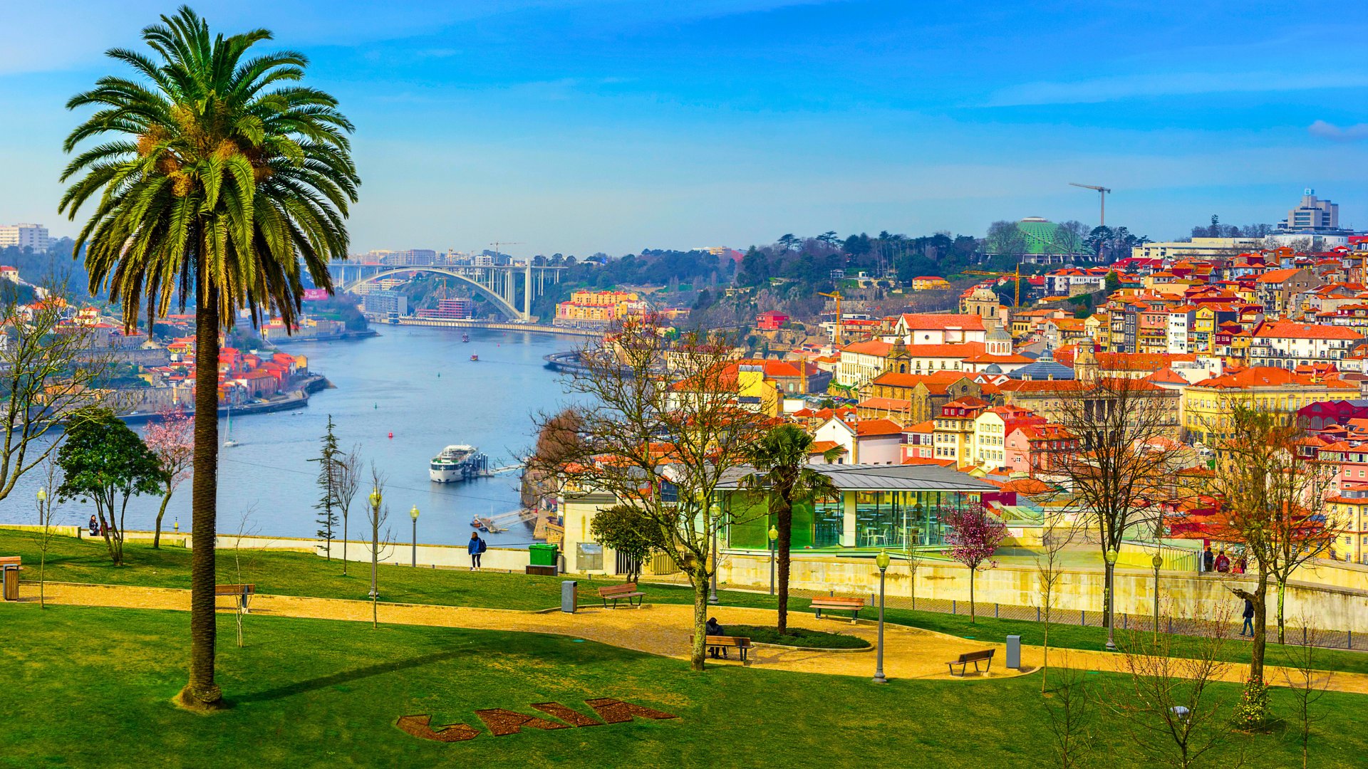 View of Porto from Jardim do Morro in Vila Nova de Gaia
