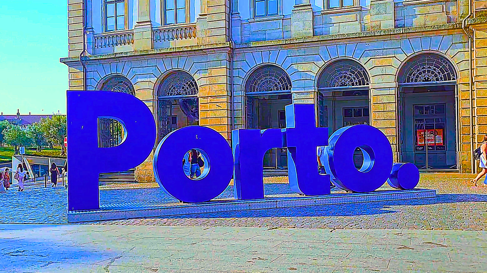 Letters of Porto sign in the city