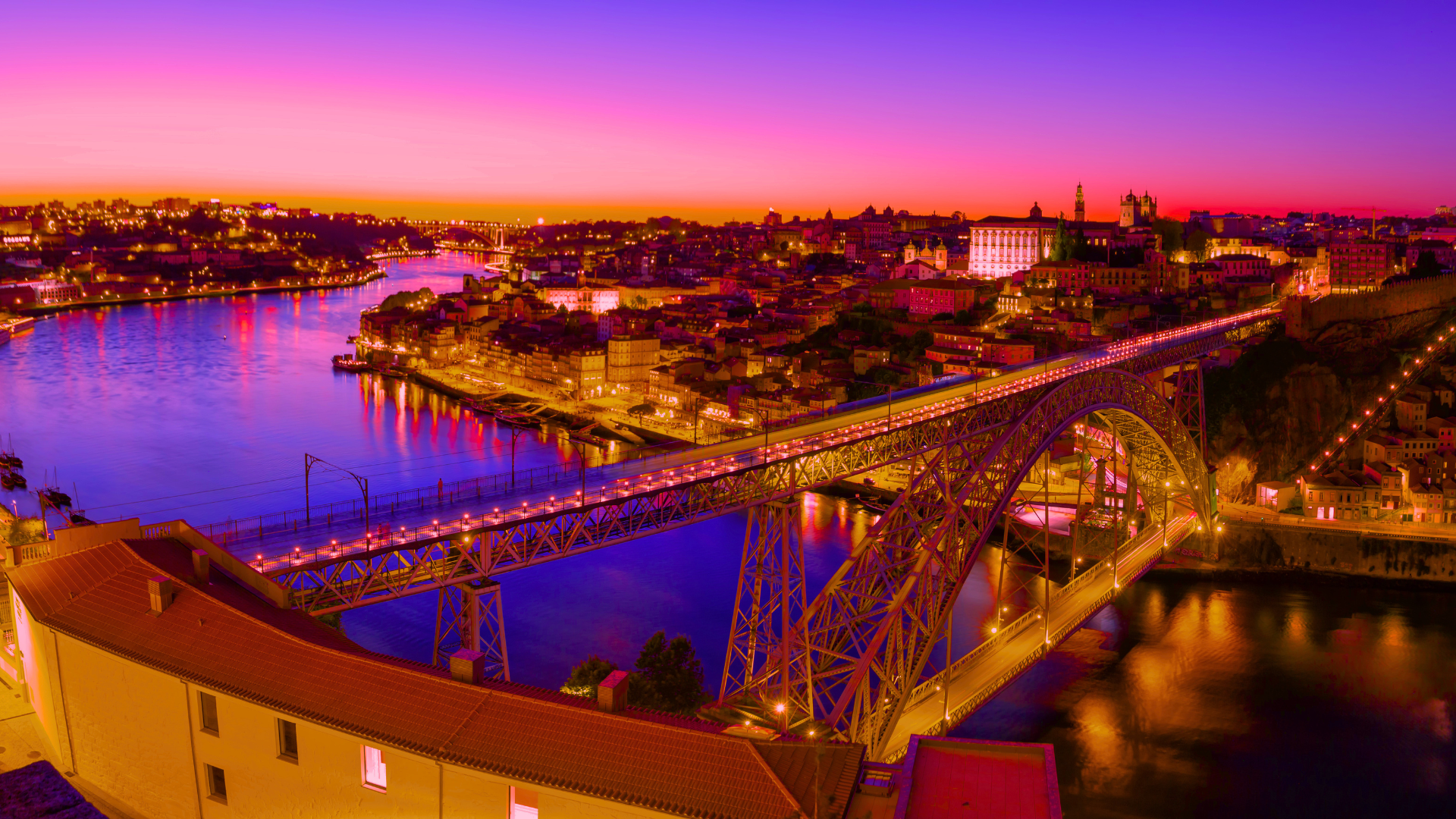 View of Luís I Bridge and the Douro River