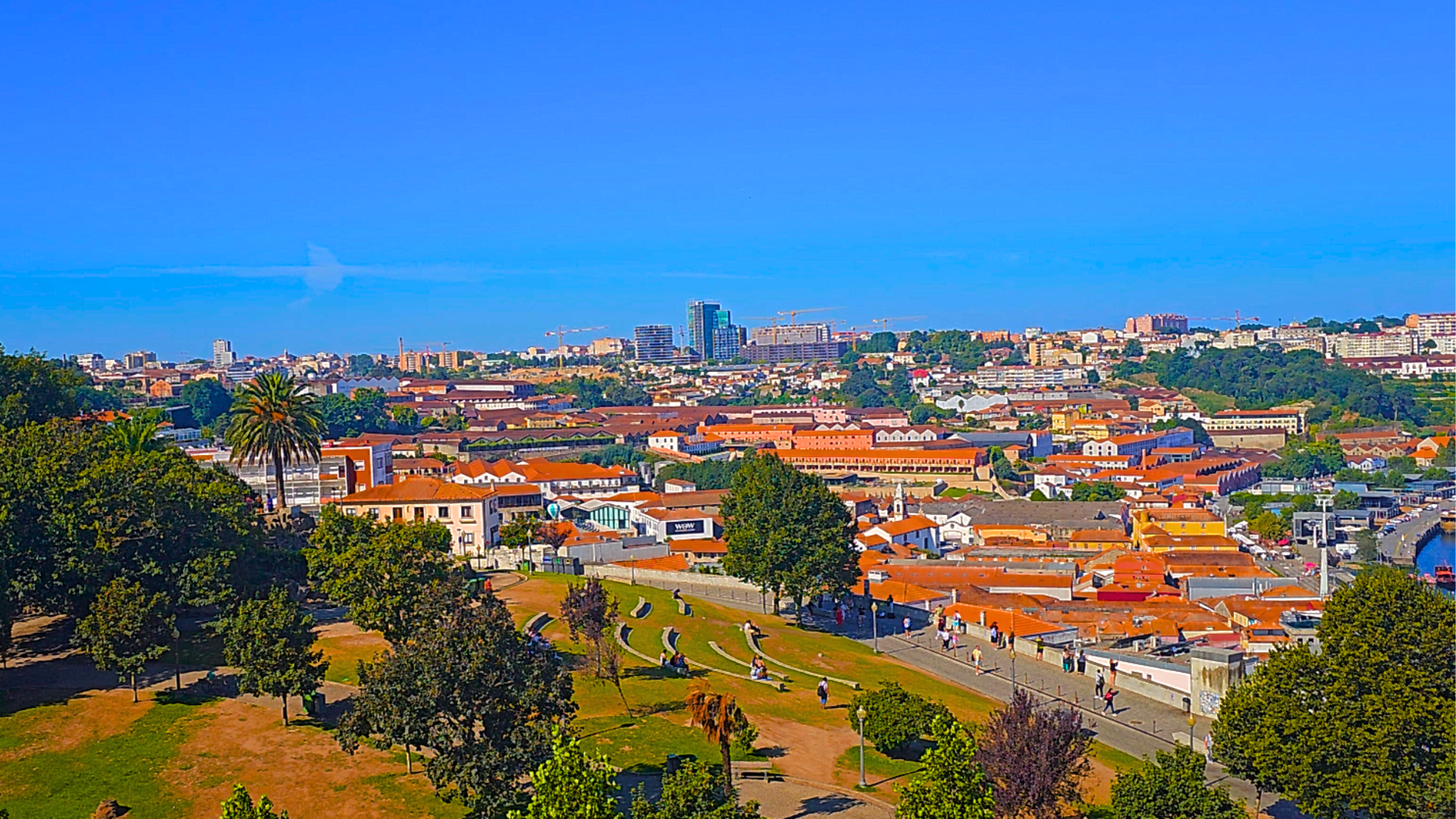 View over Jardim do Morro in Vila Nova de Gaia