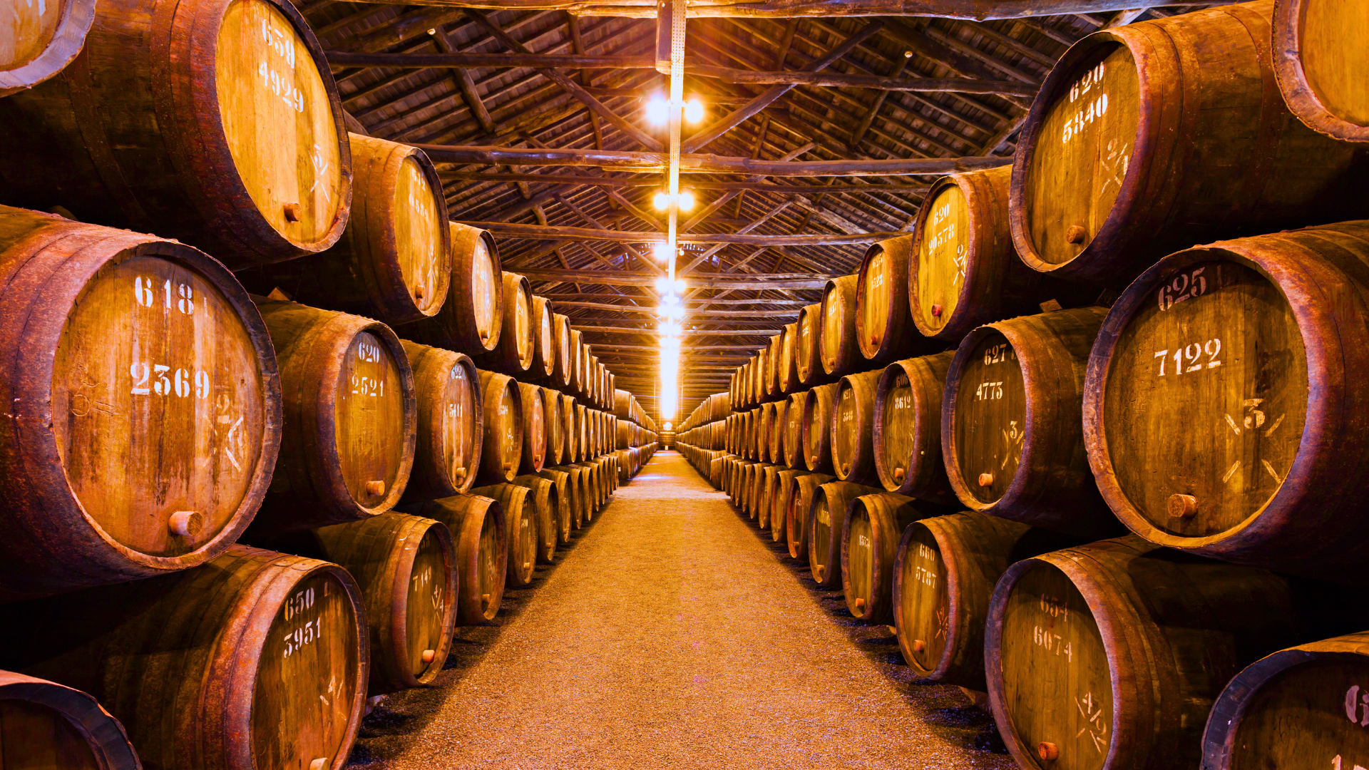 Port wine barrels in Porto