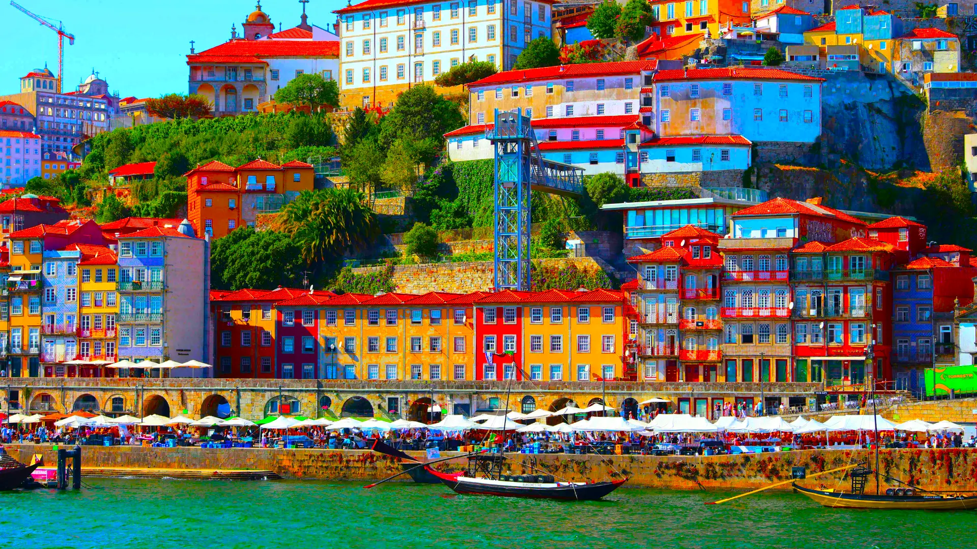 View of Ribeira in Porto