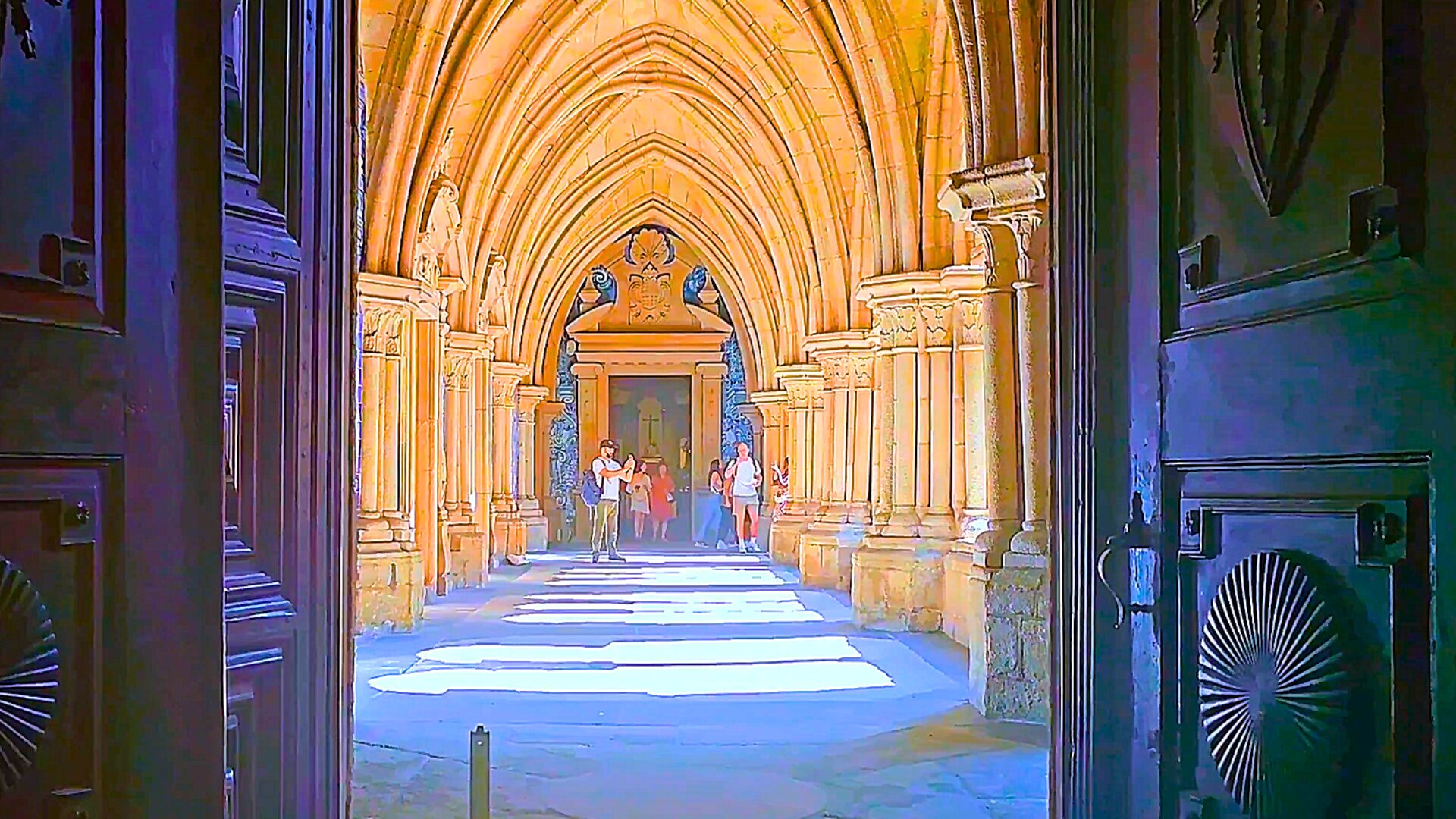 Vaulted corridors inside Porto Cathedral