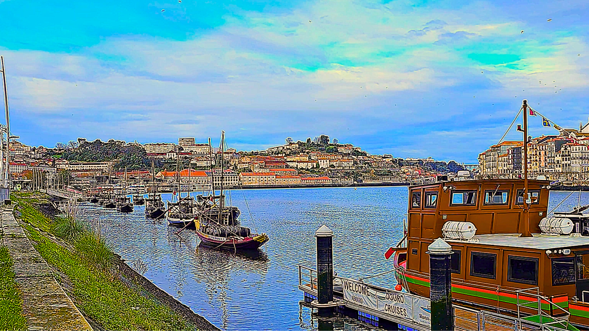 View of Porto and the Douro river from Gaia